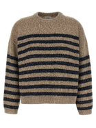 Brunello Cucinelli Dazzling Stripes Sweater Gold