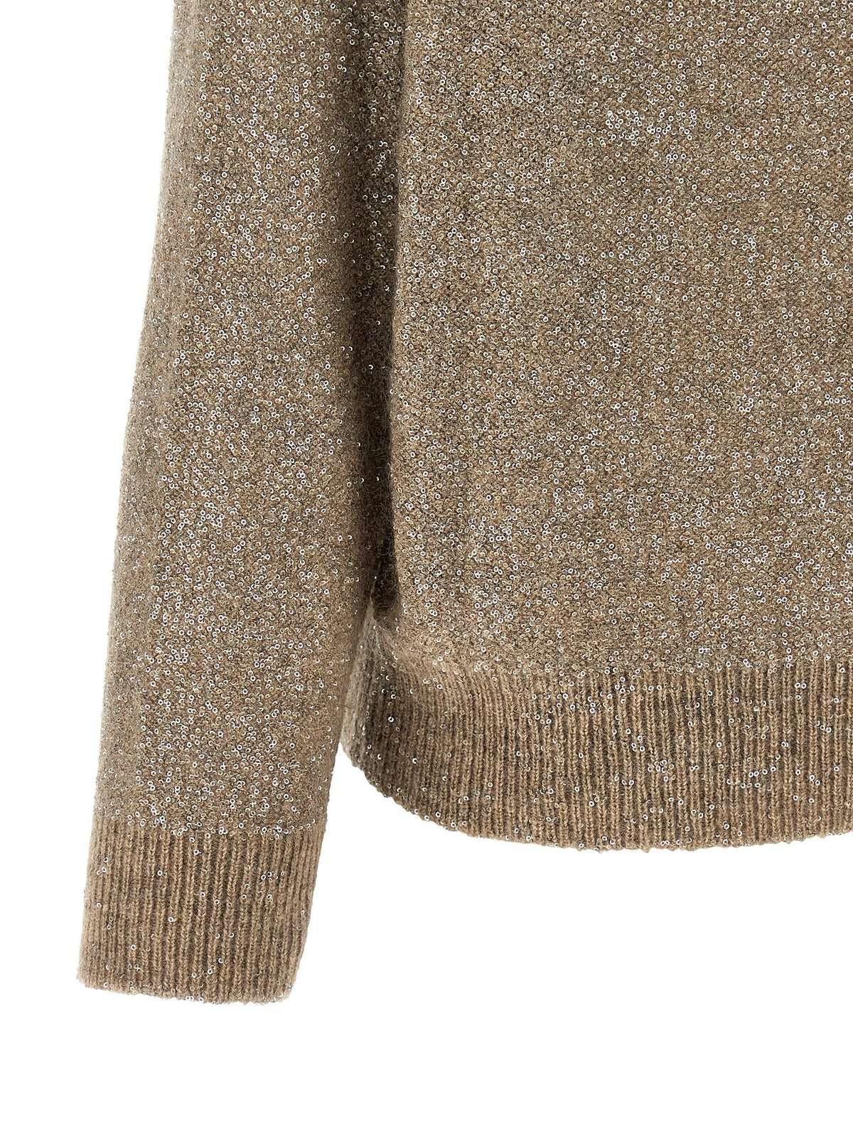 Brunello Cucinelli Dazzling Texture Sweater Beige