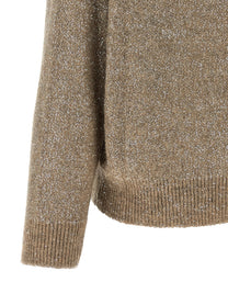 Brunello Cucinelli Dazzling Texture Sweater Beige