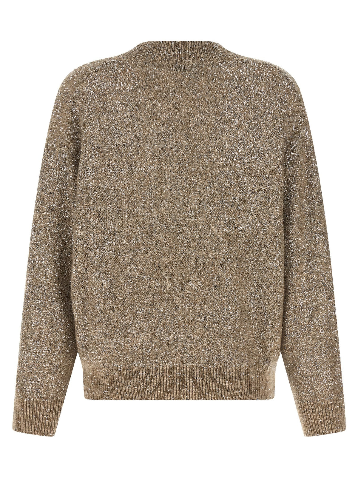 Brunello Cucinelli Dazzling Texture Sweater Beige