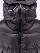 C.P. Company Men's DD Shell Explorer Lens Down Jacket in Denier Matte Micro Ripstop Nylon Black