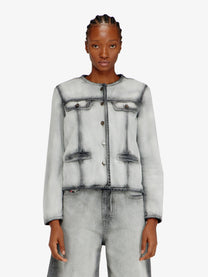 Diesel Women's De Grafy Fsi Cotton and Lyocell Jacket Black