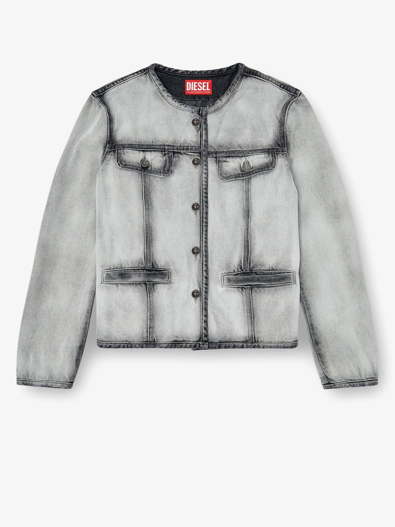 Diesel Women's De Grafy Fsi Cotton and Lyocell Jacket Black