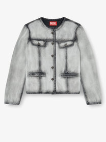 Diesel Women's De Grafy Fsi Cotton and Lyocell Jacket Black