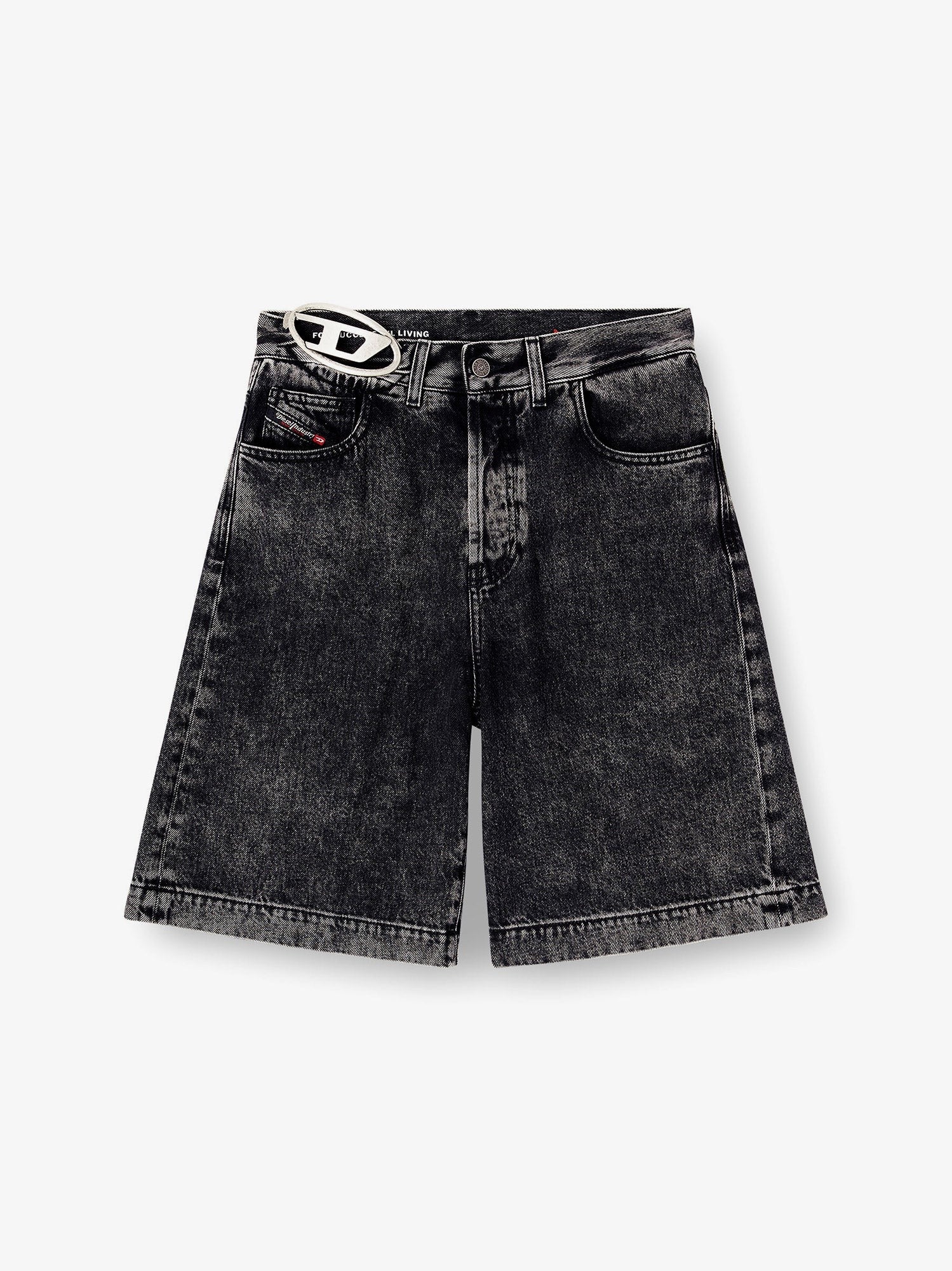 Diesel Women's DE Sire Short S2 Black Denim Bermuda Shorts Black