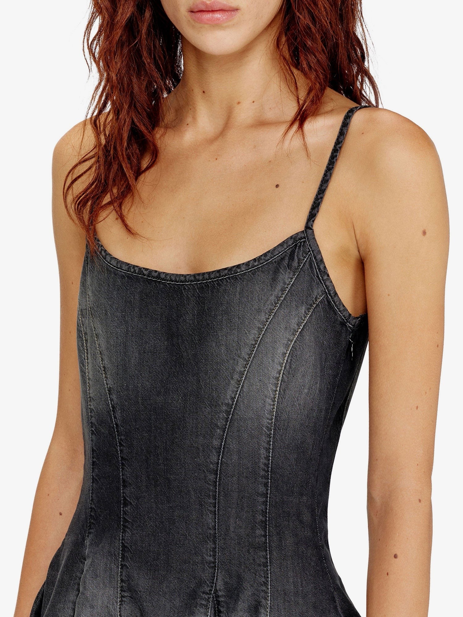Diesel Women's DE Spoky Denim Short Dress Black