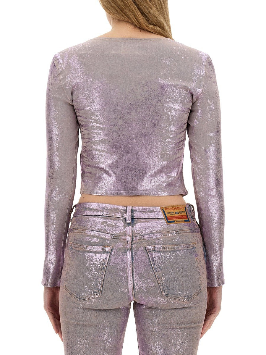 Diesel Women's DE TOP1 Fse Shirt Blue
