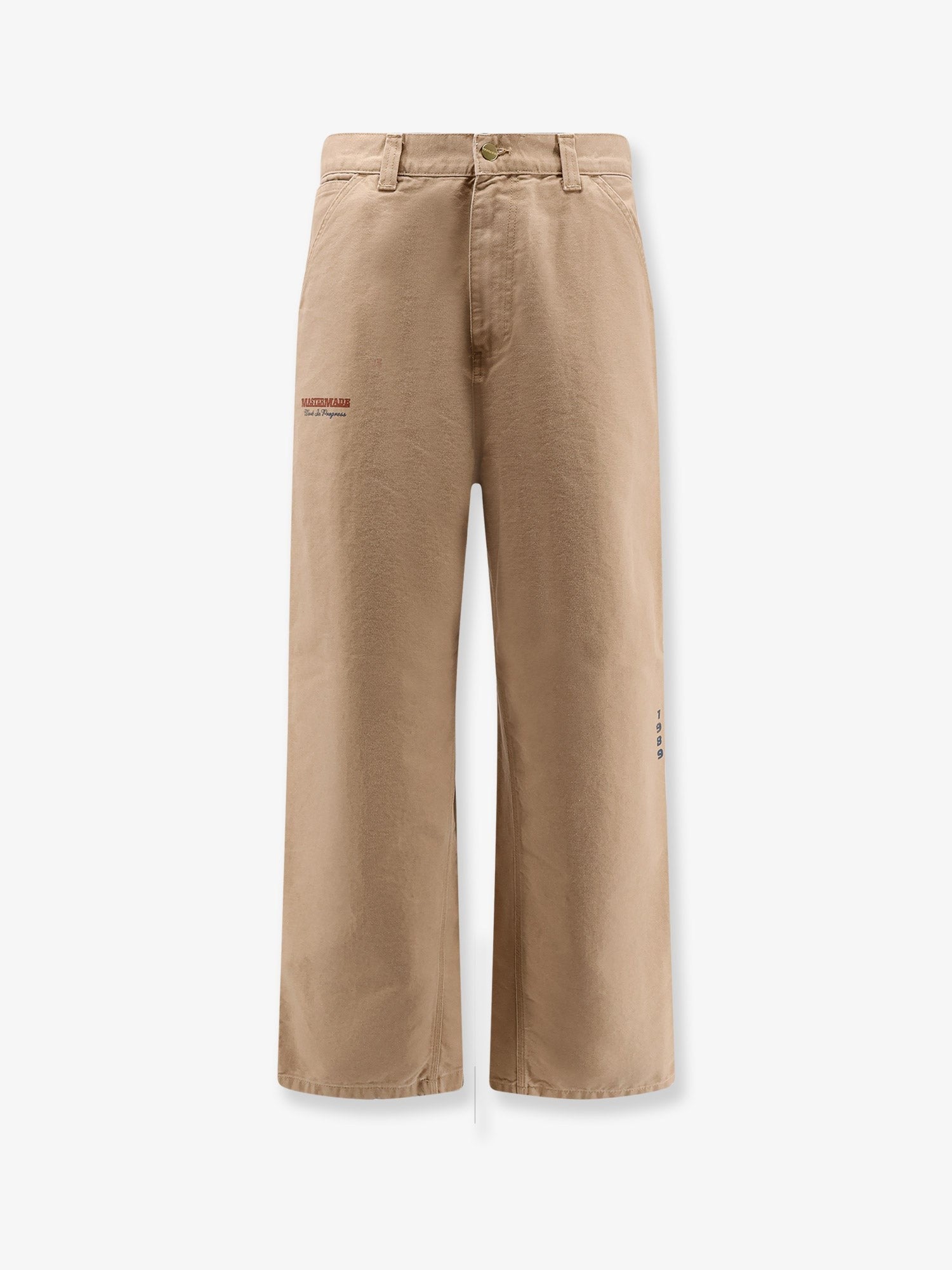Carhartt Wip Men's Single Knee Graphic Pants Beige