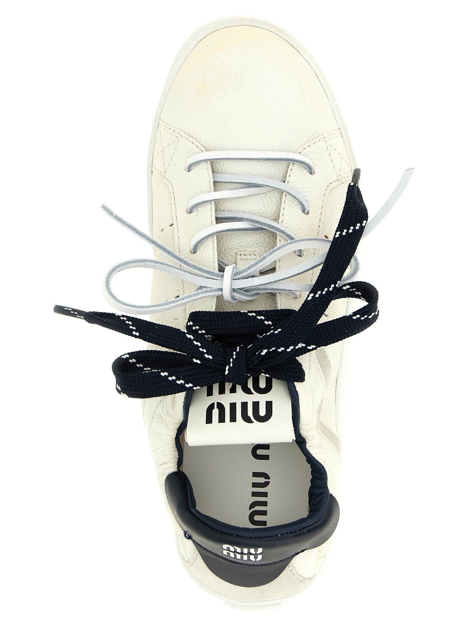 Miu Miu Deco Calf Sneakers Blue