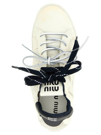 Miu Miu Deco Calf Sneakers Blue