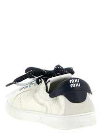 Miu Miu Deco Calf Sneakers Blue