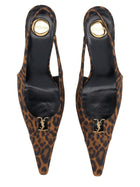 Saint Laurent Women's Décolleté Babylone Breteuil in Gros Grain Pattern, view 5