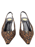 Saint Laurent Women's Décolleté Babylone Breteuil in Gros Grain Pattern, view 3