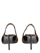 Saint Laurent Women's Décolleté Babylone Breteuil in Gros Grain Pattern, view 4