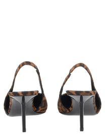 Saint Laurent Women's Décolleté Babylone Breteuil in Gros Grain Pattern, view 4