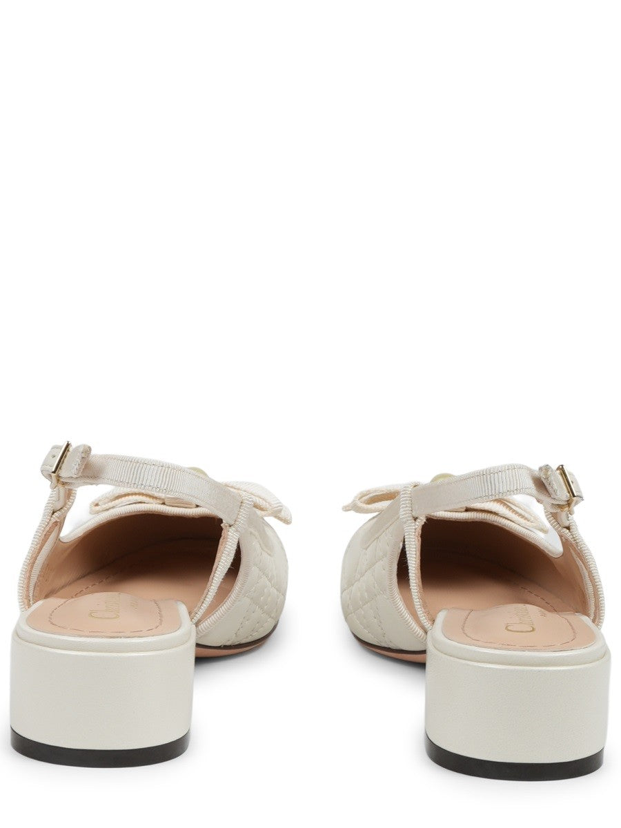 Dior Women's Décolleté Ballet in Pelle White