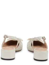 Dior Women's Décolleté Ballet in Pelle White