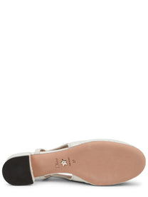 Dior Women's Décolleté Ballet in Pelle White