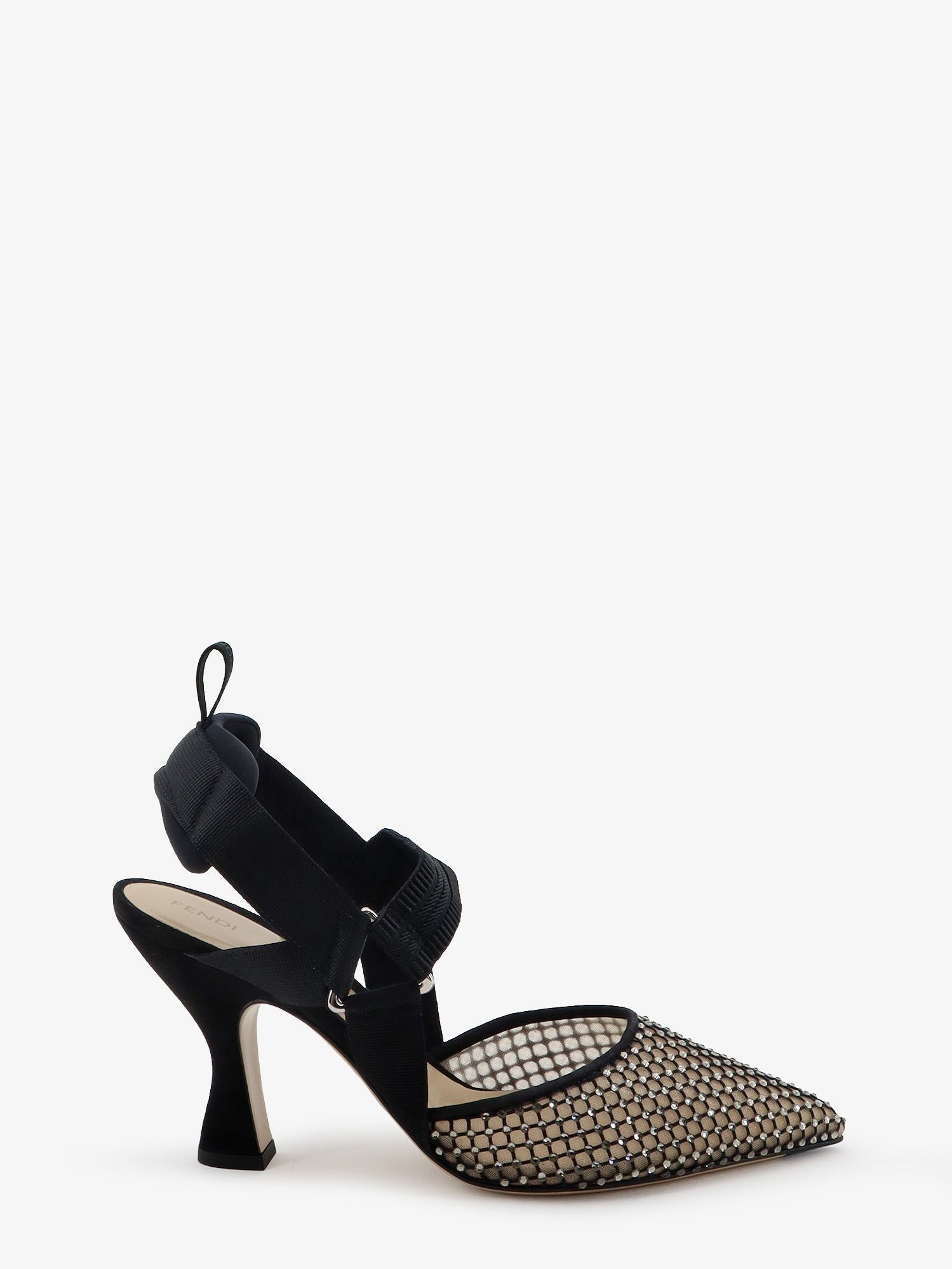 Fendi Women's Décolleté Colibrì in Mesh Suede Black