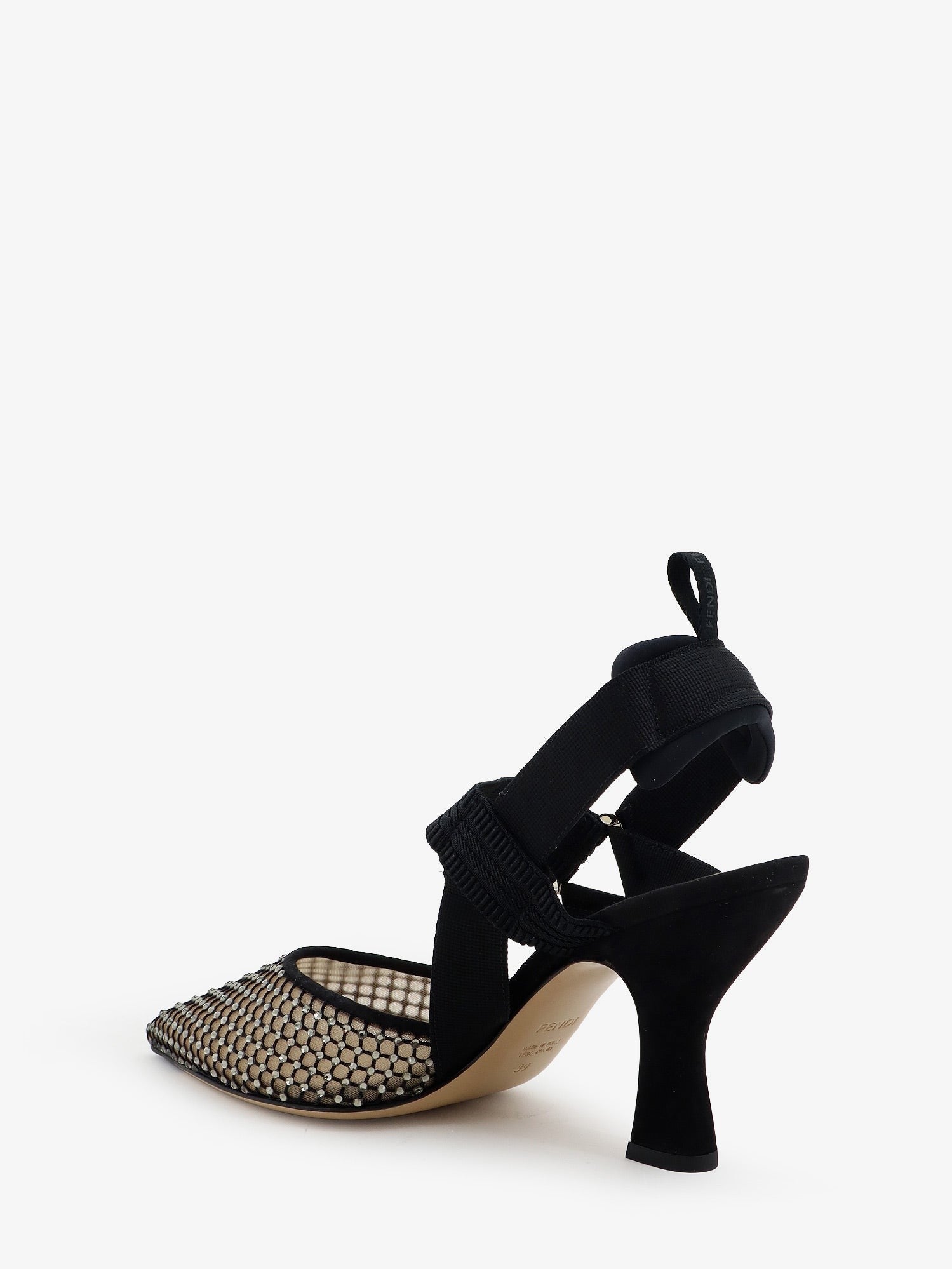 Fendi Women's Décolleté Colibrì in Mesh Suede Black