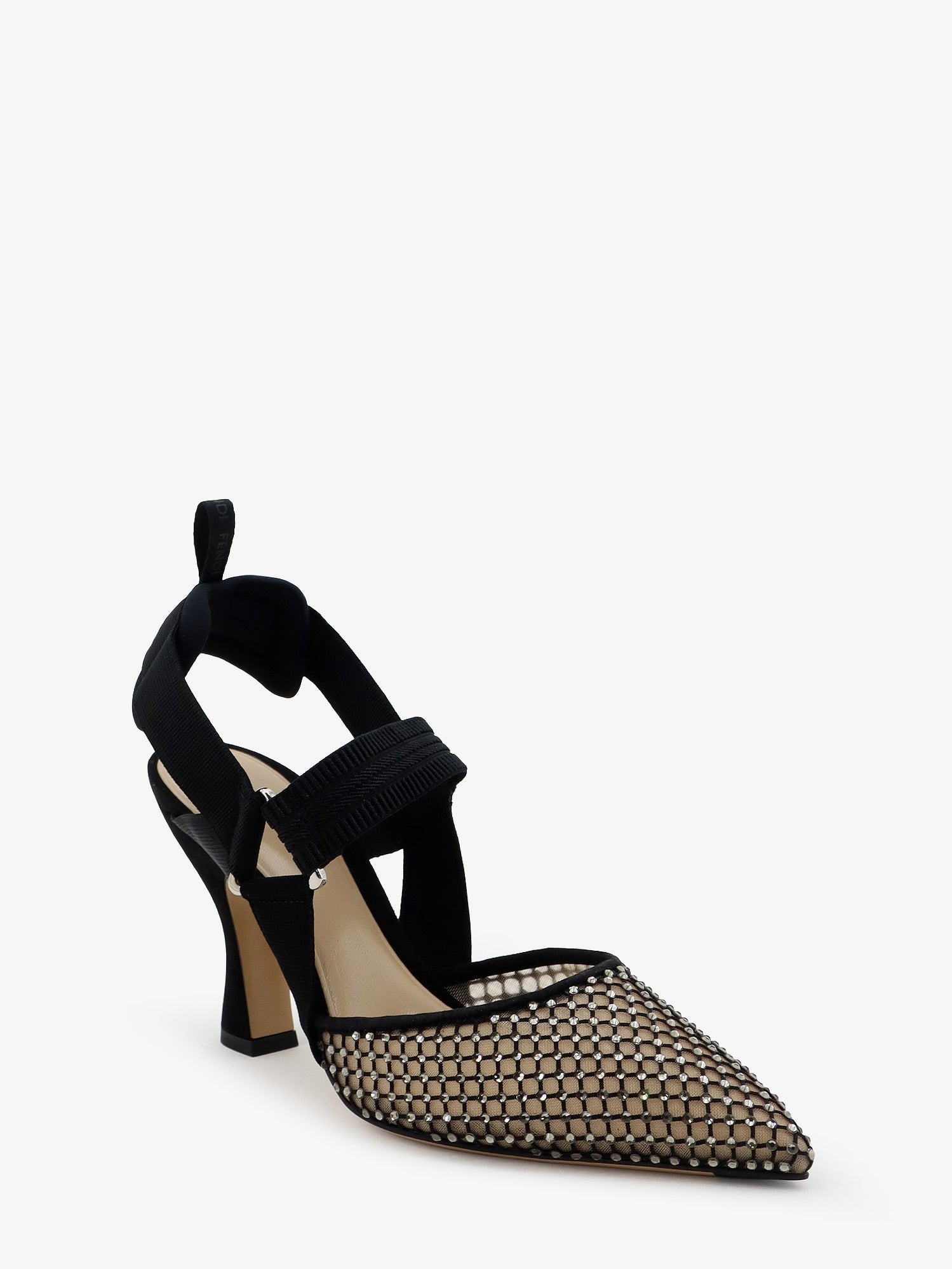 Fendi Women's Décolleté Colibrì in Mesh Suede Black