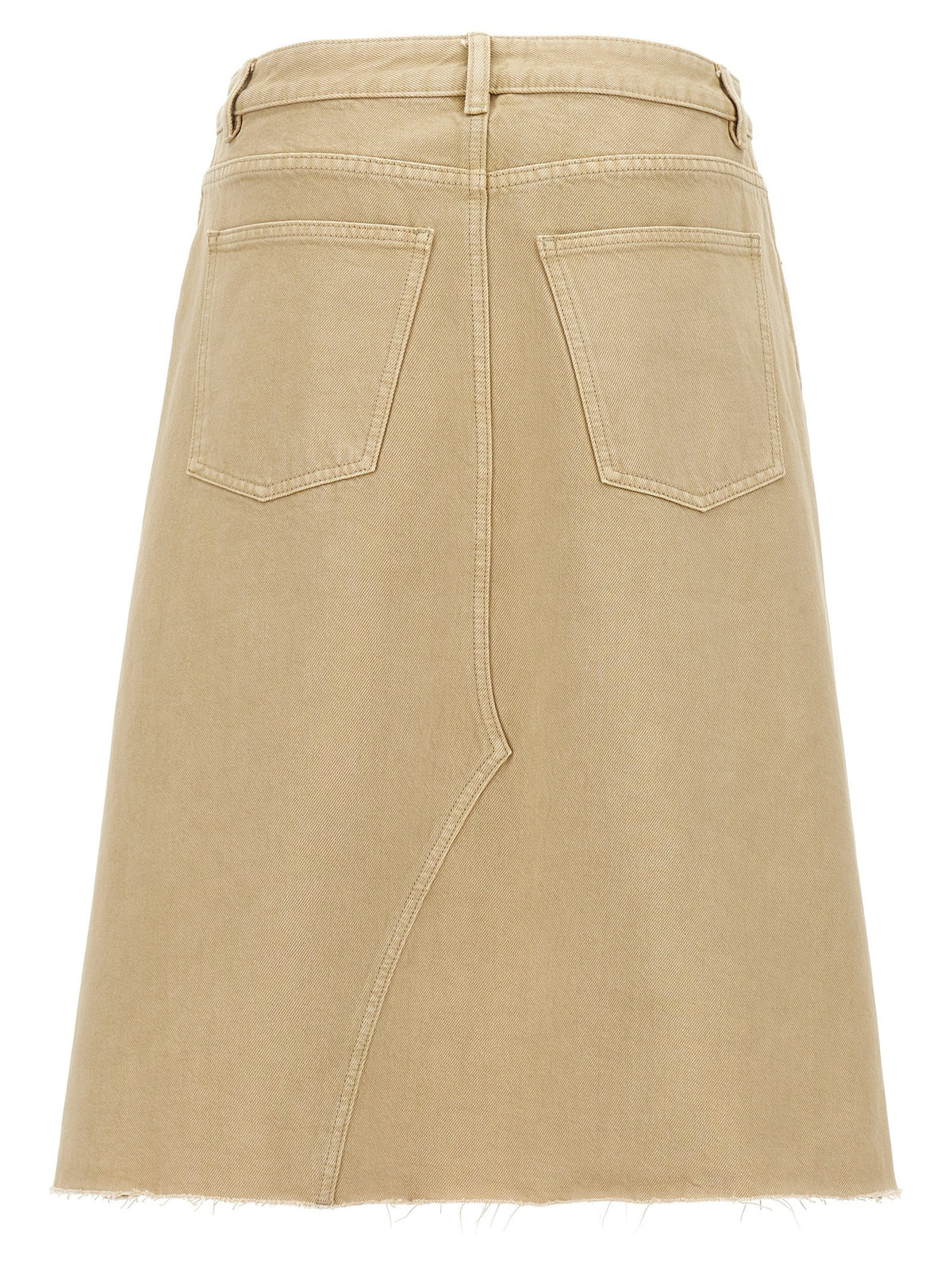 Tory Burch Deconstructed Midi Skirt Beige