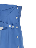 Miu Miu Deconstructed Mini Dress Blue, view 3
