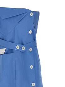 Miu Miu Deconstructed Mini Dress Blue