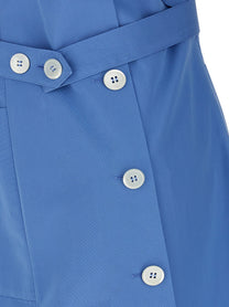 Miu Miu Deconstructed Mini Dress Blue