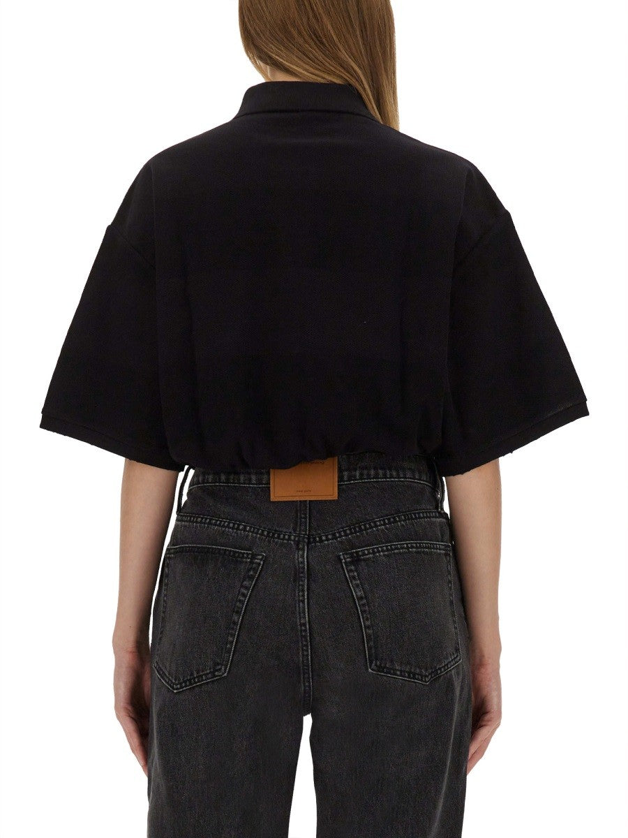 alexanderwang Women's Deconstructed Polo Black