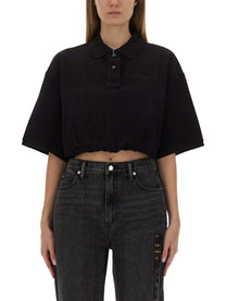 alexanderwang Women's Deconstructed Polo Black