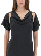 alexanderwang Women's Deconstructed Short Dress Black, view 4