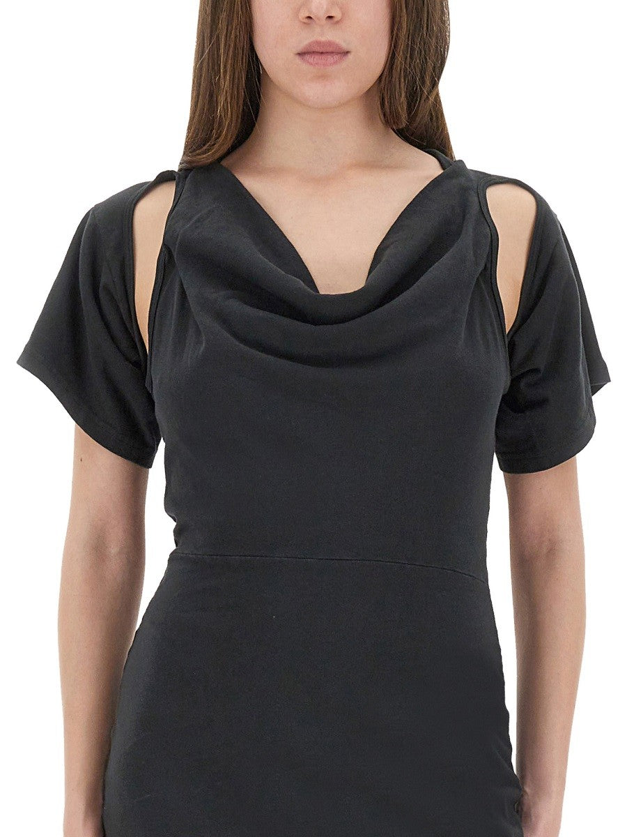 alexanderwang Women's Deconstructed Short Dress Black, view 4