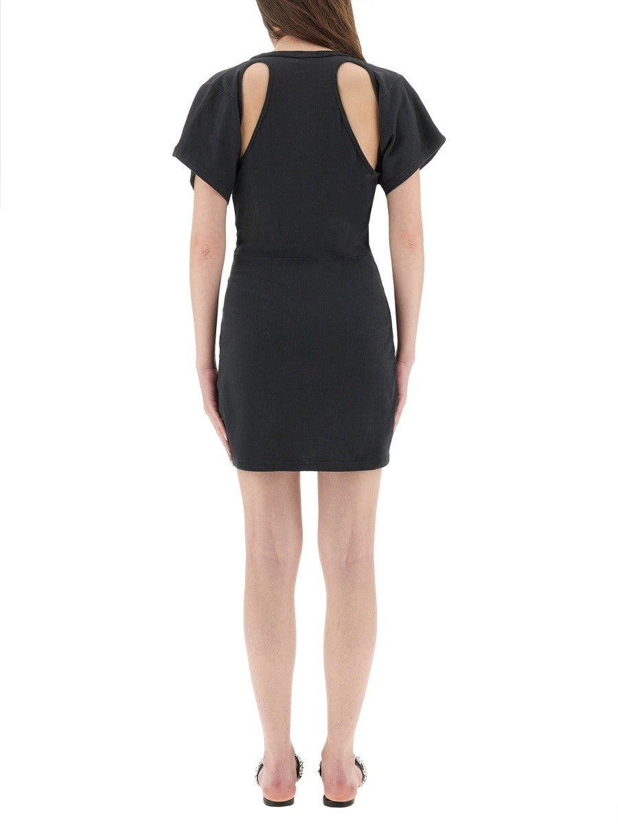 alexanderwang Women's Deconstructed Short Dress Black, view 3
