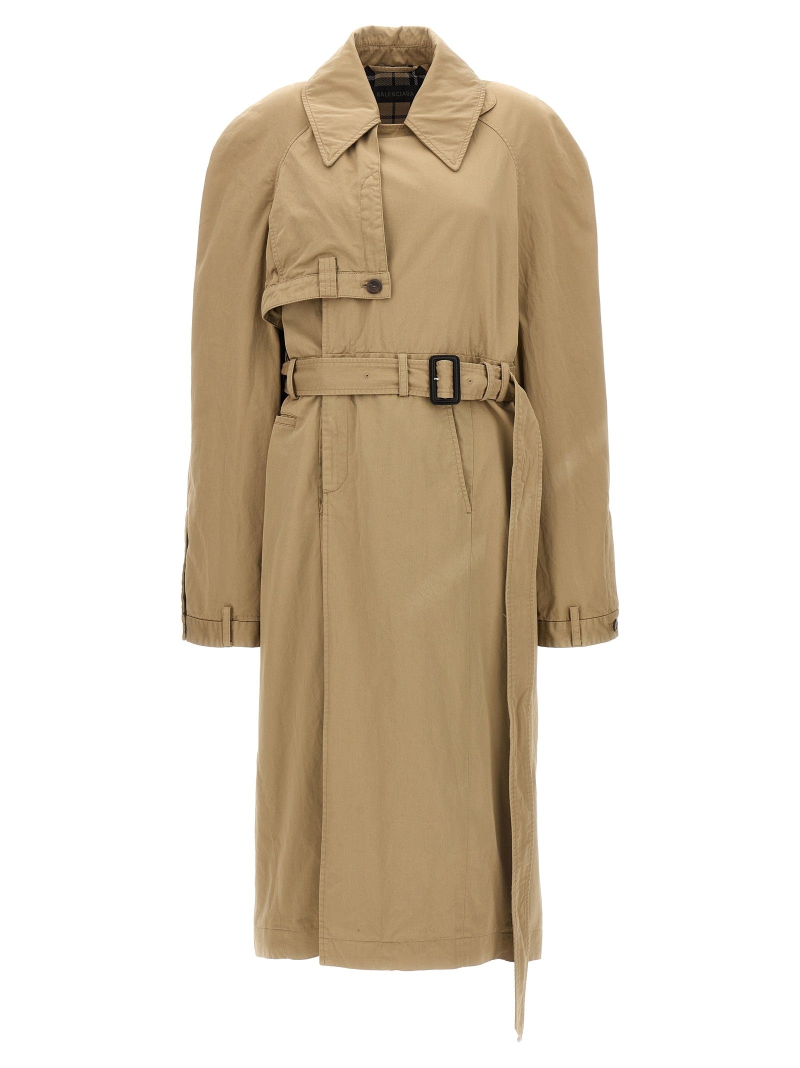 Balenciaga Deconstructed Trench Coat Beige