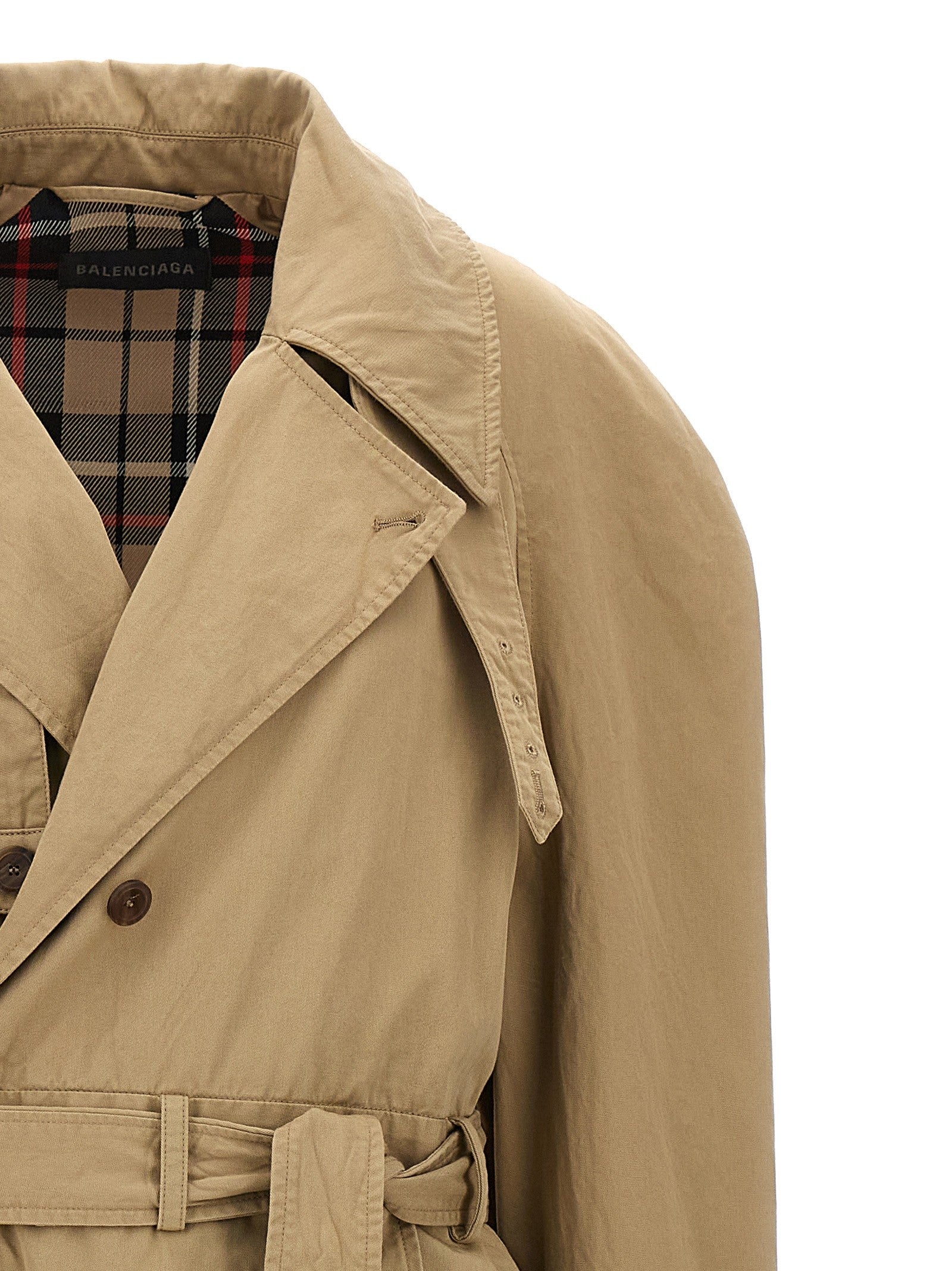 Balenciaga Deconstructed Trench Coat Beige