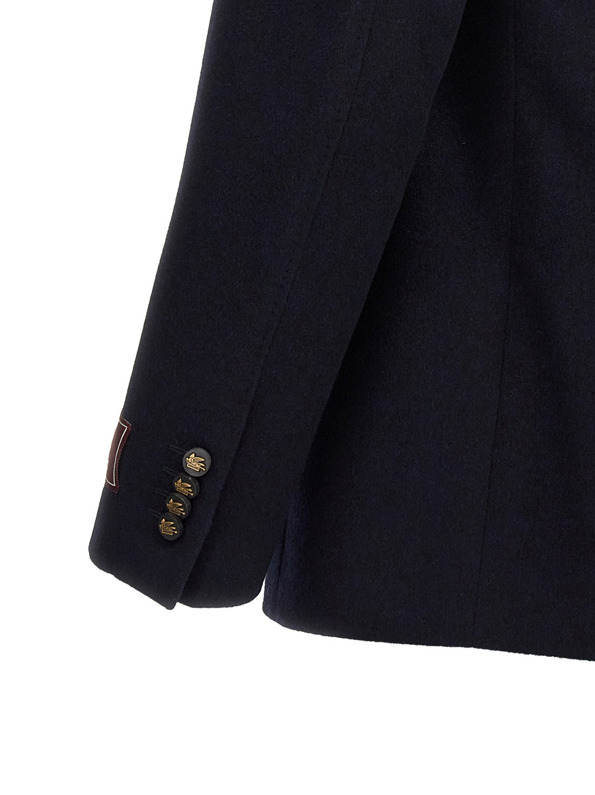ETRO Decorative Basting Blazer Blue, view 4