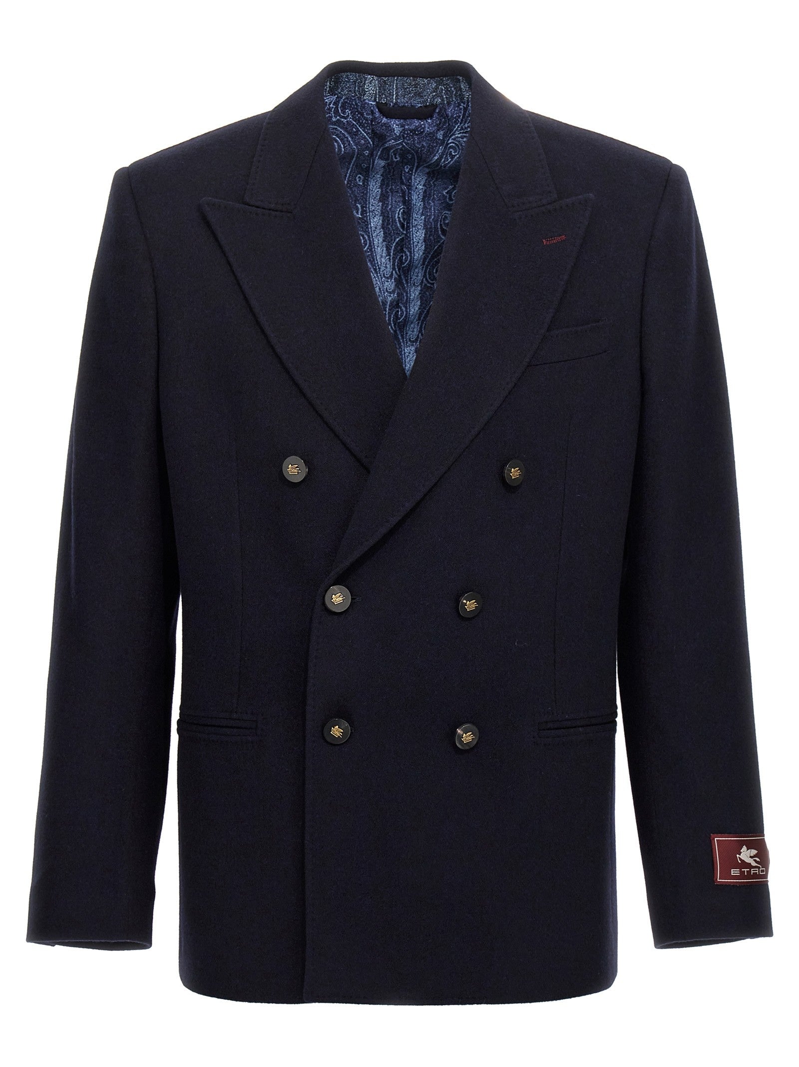 ETRO Decorative Basting Blazer Blue
