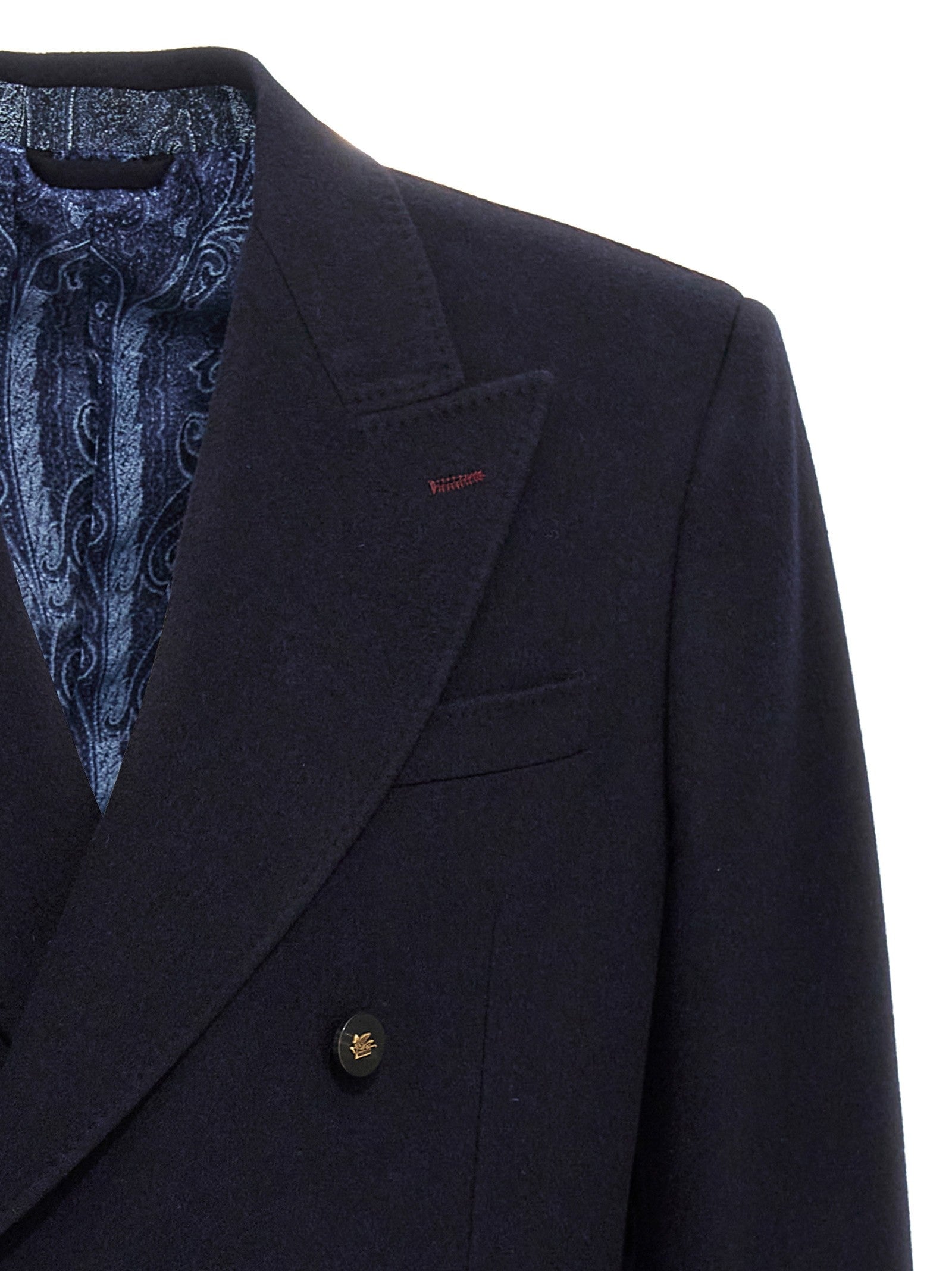 ETRO Decorative Basting Blazer Blue