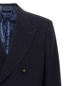 ETRO Decorative Basting Blazer Blue