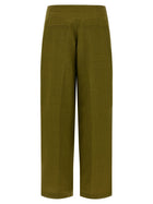 Theory Deep Pleat Pants Green, view 2