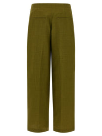 Theory Deep Pleat Pants Green