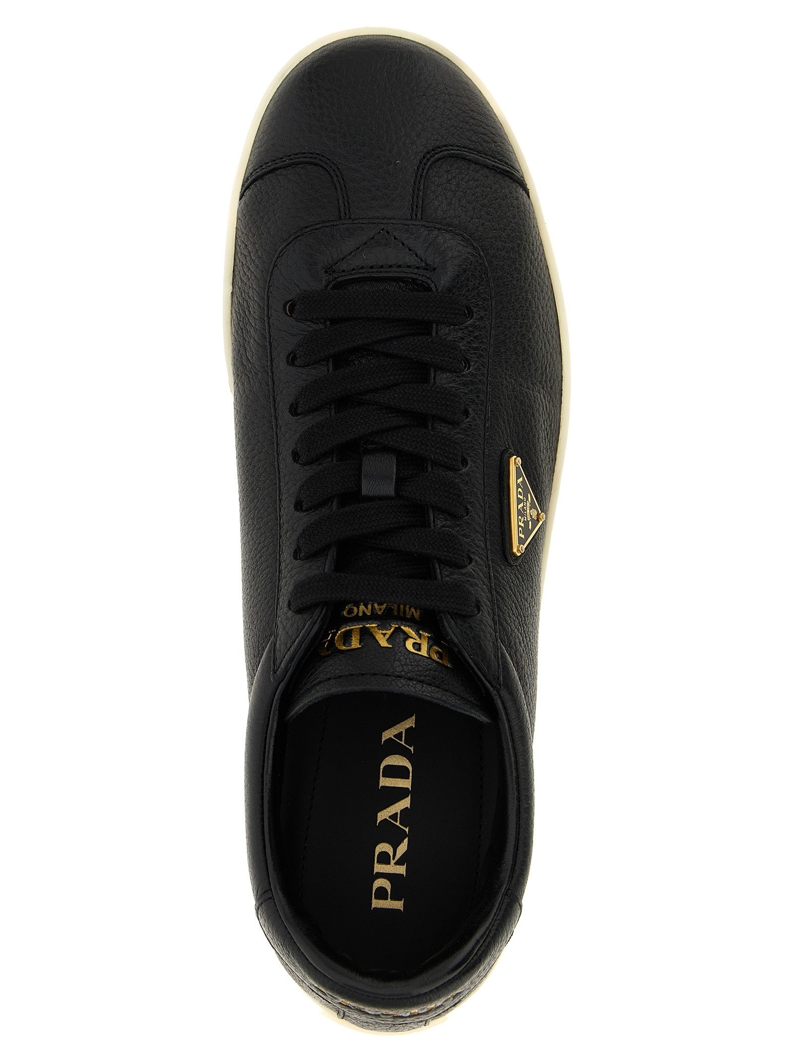 PRADA Deer Leather Sneakers Black