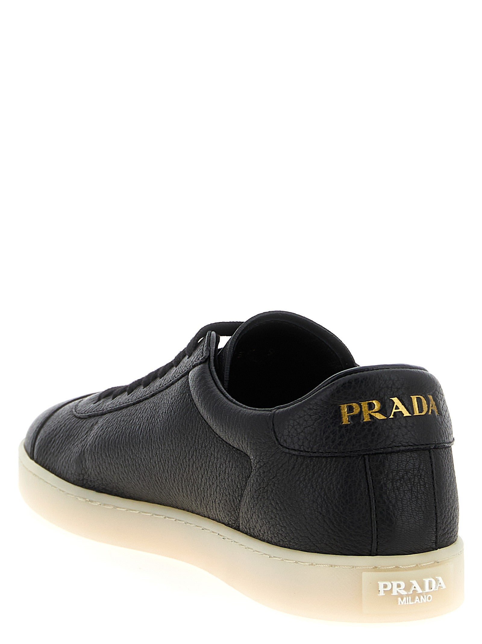 PRADA Deer Leather Sneakers Black