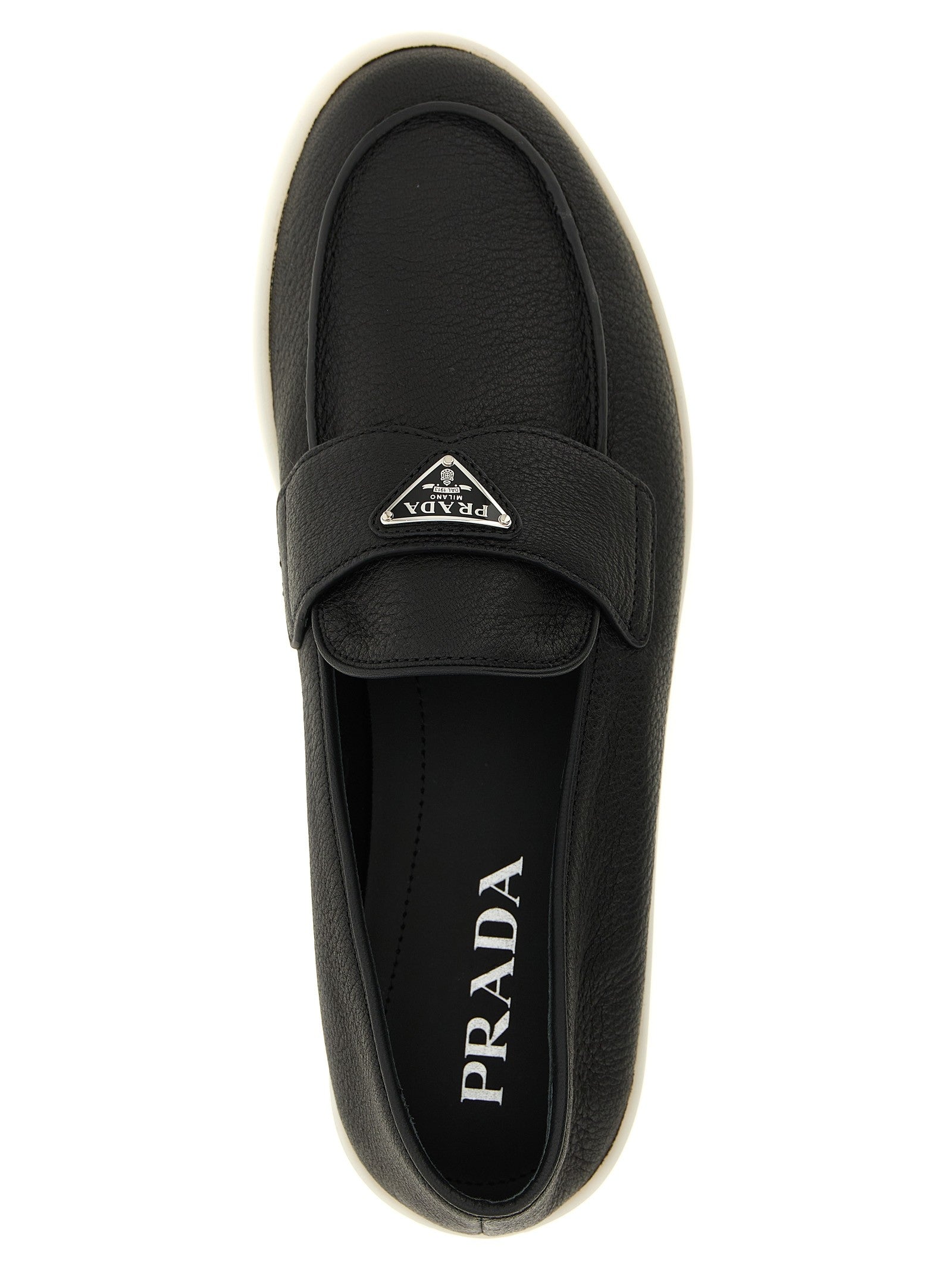 Prada Deer Skin Loafers Black