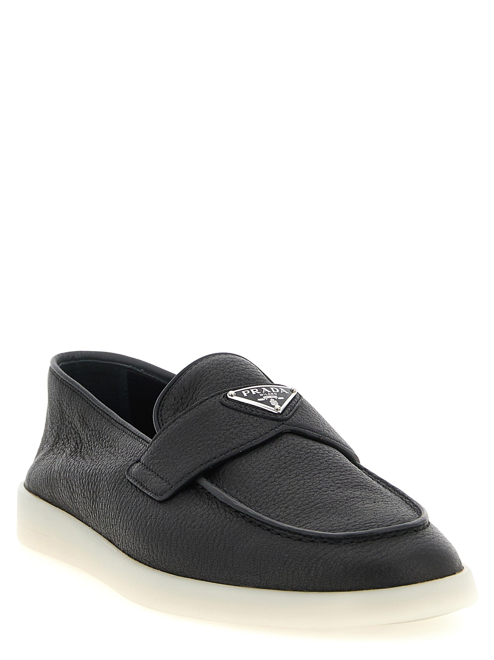 Prada Deer Skin Loafers Black