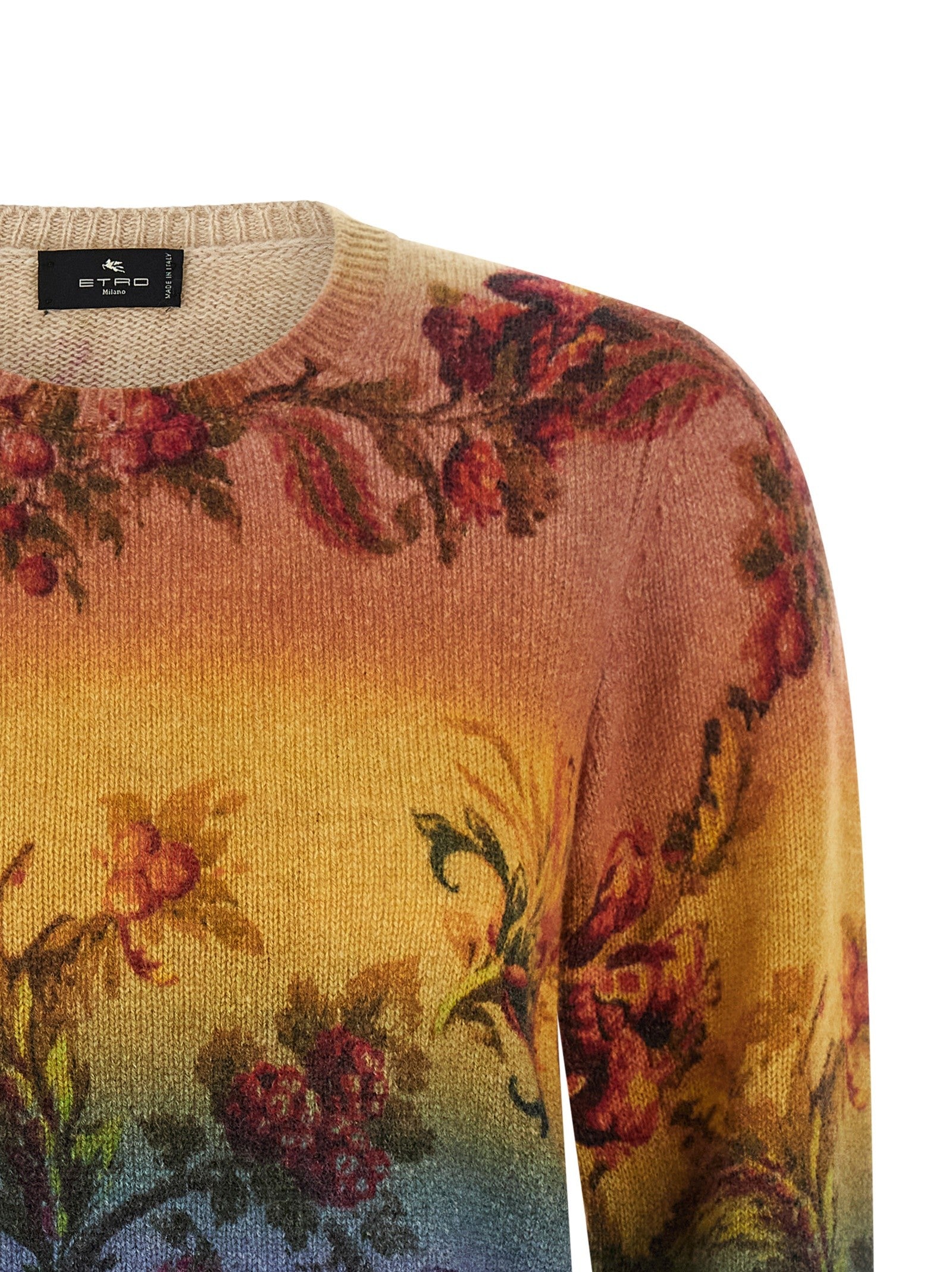 ETRO Dégradé Jacquard Sweater Gold