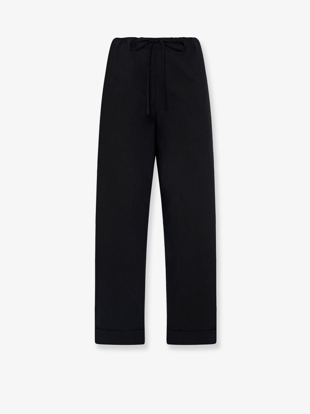 The Row Women's Delano Cotton Trousers Black