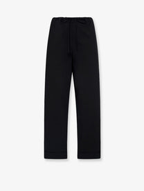 The Row Women's Delano Cotton Trousers Black