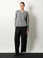 The Row Women's Delano Cotton Trousers Black, view 2